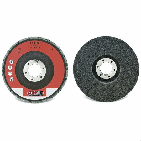 CGW ABRASIVES Fiberglass Backed Premium Unitized Depressed Center Wheel, 4-1/2 in Dia, 7/8 in Center Hole, Aluminu 72052